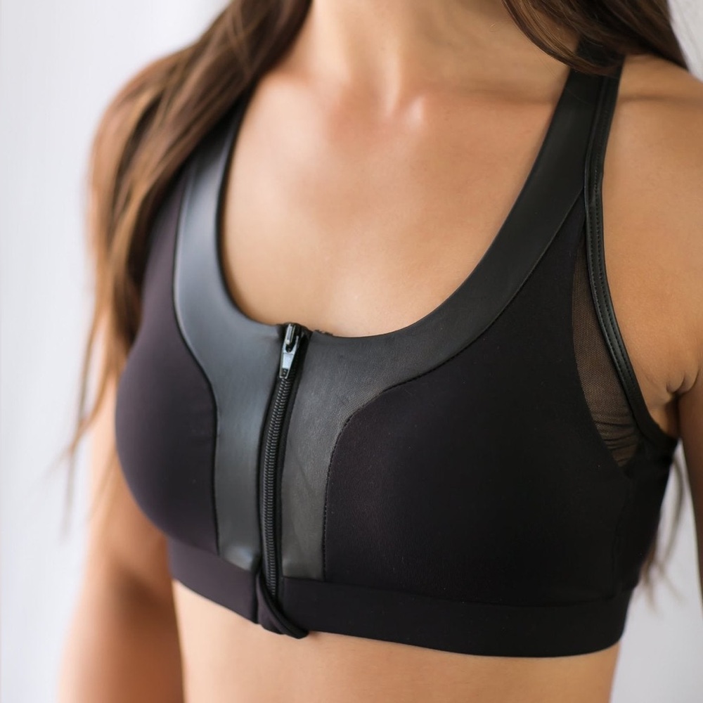 Breaker zip sportsbra - blk